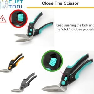 10" Heavy Duty Scissors - Carpet Cutter, Industrial Multipurpose for Cardboard, Leather, Pruning, Gardening - Professional Soft Grip Stainless Steel (Black) - Image 6