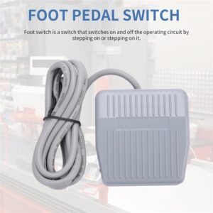 Foot Pedal Switch,Momentary Foot Pedal Switch Foot Operated Pedal Controller for Woodworking Machine,Textile Equipment,Welding Device,Printing Device,Lichtenberg Machine,Saw,Miter Power Tools,1 Pcs - Image 7