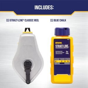 IRWIN Tools STRAIT-LINE Chalk Line, Classic Reel, Blue, 100ft (IWHT48441BC) - Image 3