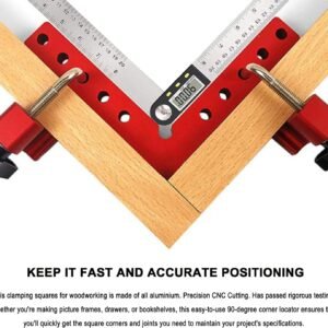 90 Degree Positioning Squares Right Angle Clamps for Woodworking - 4 Pack 5.5"Aluminum Alloy Woodworking Corner Clamps, for Picture Frame, Cabinet, Boxes, Drawers (4Pack 5.5'') - Image 6