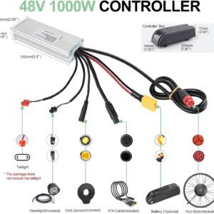 BAFANG 48V1000W Rear Hub Motor Kit - Snow Ebike Conversion Kit for 20"/26" Fat Tire Rear Wheel Bikes for Snow/Beach Bikes Electric Bike Conversion kit with Display & Battery (Optional) - Image 8