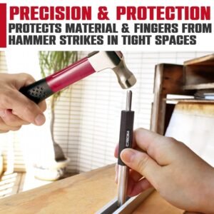 CROM Trim Nail Punch - Help Drive Trim Nails While Protecting Fingers from Hammer with Pocket Size Trim Nail Driver (Small) - Image 6