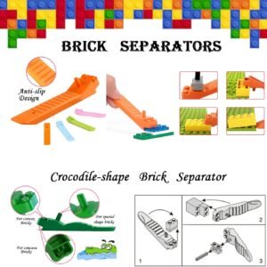 Building Blocks Tool Kit - Brick Separator, Mini Blocks Tool Set, Multi-Functional Hammer, Pliers, Tweezers, Finger Protectors with Tin Box (Blue) - Image 6