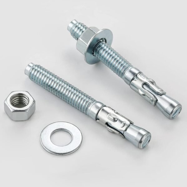 3/8x4" 10Pcs Inch Standard Fasteners for Heavy-Duty Zinc Wedge Anchors for Cement and Concrete 6 71TatfhBk4L. SL1500