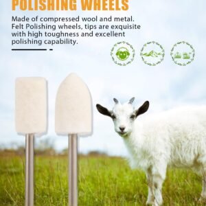 140 PCS Polishing Kit for Dremel, Abrasive Buffing Wheels Polishing Bits for Rotary Tool Accessories with 1/8 Inch Shank, Sanding Kit for Metal, Resin, Wood Watch, Jewelry, Aluminum and Brass with Box - Image 6