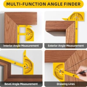 2 Pcs Protractor Angle Finders, Adjustable Protractors 0°-180° with Locking Nut(for Exterior, Interior, Bevel Angles), Portable Angle Measurement Tools for Carpenters & Woodworking Hobbyists & DIYer 15 2 Pcs Protractor Angle Finders, Adjustable Protractors 0°-180° with Locking Nut(for Exterior, Interior, Bevel Angles), Portable Angle Measurement Tools for Carpenters & Woodworking Hobbyists & DIYer - Image 7