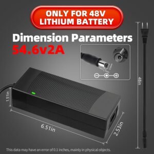 UL Certified 54.6V 2A Fast Electric Bike Charger for 48V Ebike Battery - Compatible with Lectric XP 2.0/3.0, Ecotric City/Beach, Evercross H5/H7 - Image 11