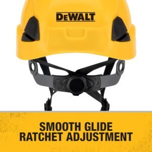 DEWALT DPG22V Yellow Type II Class C 4-Point Ratcheting Vented Safety Helmet - Image 6