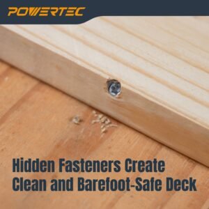 POWERTEC Edge Deck Screw Jig with 3 Board Spacing Options, and T15 Torx Bit, Hidden Fastener Deck Tool for Wood & Composite Decking (72184) - Image 8