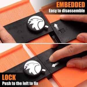 Saker Contour Gauge Profile Tool-Unlimited Connection Precisely Copy Irregular Shape Duplicator (2 Pieces) Deep Hole Pencil- Construction Pencil- DIY Woodworking Combination Pack - Image 3