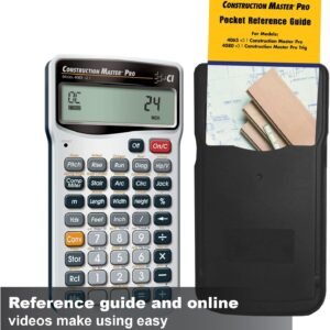 Calculated Industries 4065 Construction Master Pro Advanced Construction Math Feet-inch-Fraction Calculator for Contractors, Estimators, Builders, Framers, Remodelers, Renovators and Carpenters - Image 5