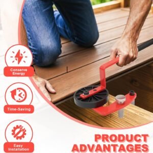 Deck Board Straightening Tool, Lever Deck Boards Straightener Building Installation Tool Bending Accessories Adjustable Red - Image 7