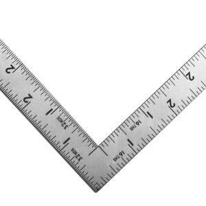 Shinwa 87398 12" x 6" Stainless Steel Squares Imperial Graduations in 1/16ths and 1/32nds 6 Shinwa 87398 12" x 6" Stainless Steel Squares Imperial Graduations in 1/16ths and 1/32nds - Image 3