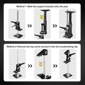 YELLOW JACKET Cabinet Jacks 2 Pack for Installing Cabinets, Labor Saving Arm Jack with 360 LBS,0 to 23.4 inches, 3rd Hand Support System, Drywall Lift, Hand Lifting Jack Tool - Image 9
