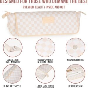 BAREFOOT CARIBOU Hair Tools Travel Bag and Heat Resistant Mat for Flat Irons, Straighteners, Curling Iron, and Haircare Accessories, 2-in-1 design, with Interior Pockets, Portable Organizer 19 BAREFOOT CARIBOU Hair Tools Travel Bag and Heat Resistant Mat for Flat Irons, Straighteners, Curling Iron, and Haircare Accessories, 2-in-1 design, with Interior Pockets, Portable Organizer - Image 9