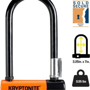 Kryptonite Evolution Mini-7 Bike U-Lock with Cable, Heavy Duty Anti-Theft Bicycle U Lock, 13mm Shackle and 10mm x4ft Length Security Cable with Mounting Bracket and Keys - Image 4