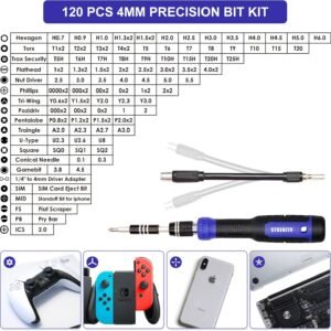 STREBITO Precision Screwdriver Set 191-Piece Multi-Bit Screwdriver 1/4 Inch Nut Driver Home Improvement Tool Electronic Repair Kit for Computer, iPhone, Laptop, PC, Cell Phone, PS4, Xbox, Nintendo 13 STREBITO Precision Screwdriver Set 191-Piece Multi-Bit Screwdriver 1/4 Inch Nut Driver Home Improvement Tool Electronic Repair Kit for Computer, iPhone, Laptop, PC, Cell Phone, PS4, Xbox, Nintendo - Image 4