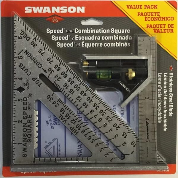 SWANSON S0101CB Speed Square Layout Tool with Blue Book and Combination Square Value Pack 2 71c+BPLZTjS. SL1000