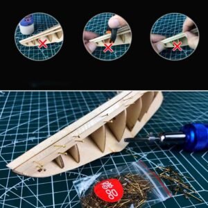 iDili Ship Model Making Brass Nails - 0.7mm x 10mm Fine Pointed Pins for Wooden Model Boats, Ships, Hull Planking (1000 PCS) - Brass Craft Nails for Model Building - Image 7