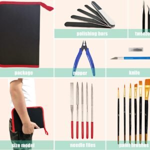 20 Pcs | HOPLEX Model Tools Kit 20 in 1 Adults Hobby Building Tools Set Basic Tools with Nippers Tweezers Needle Files Polishing Bars for Car Airplane Model Building Repairing and Fixing 16 20 Pcs | HOPLEX Model Tools Kit 20 in 1 Adults Hobby Building Tools Set Basic Tools with Nippers Tweezers Needle Files Polishing Bars for Car Airplane Model Building Repairing and Fixing - Image 8