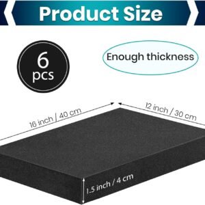 6 Pcs 16 x 12 x 1.5 Inches Polyurethane Foam - Packing Foam Inserts for Cases Black Craft Foam Sheets for Packing Padding 1.5 Inch Thick for Camera Toolbox Storage 11 6 Pcs 16 x 12 x 1.5 Inches Polyurethane Foam - Packing Foam Inserts for Cases Black Craft Foam Sheets for Packing Padding 1.5 Inch Thick for Camera Toolbox Storage - Image 3