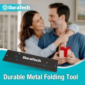 DURATECH 12 Inch Sheet Metal Bender, Folding Tool for Duct Bending, Hand Seamer with 3/8" & 1" Fold Depths, Ideal for HVAC, Roofing & Metal Fabrication, Gray - Image 8