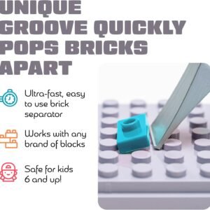 Brick Popper - World's Fastest Separator Tool - Efficient Remover for Kids and Adults - Perfect for Ages 6 and Up - Essential Tool (Light Blue) 12 Brick Popper - World's Fastest Separator Tool - Efficient Remover for Kids and Adults - Perfect for Ages 6 and Up - Essential Tool (Light Blue) - Image 4