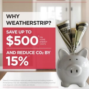 M-D Building Products Vinyl Cinch U-Shape Door Bottom Seal, Slide-On Weatherstripping Draft Stopper, Easy to Install, Fits 36” x 1-3/4” Doors, Fills 3/8”- 3/4” Gaps, 43338, Clear - Image 8