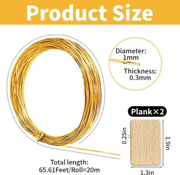 WINUSD Cloisonne Wire 20m Gold & Silver (1x0.3mm) | Jewelry Making Tools Kit with 2 Wire Straightening Boards for DIY Metalwork, Home Decor, Crafting Gifts, Artisan Supplies & Beginners/Professionals 3 71gyRSNAUbL. AC SL1500