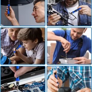 Electronics Precision Screwdriver Set 146-IN-1: Computer PC Laptop Repair Tool Kit - 123 Bits, Flexible Shaft, Extension Rod, Magnetic Mat for PC Building, iPhone, MacBook, PS5, Xbox, Switch - Image 9