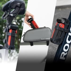 ROCKBROS Folding Bike Lock 120cm/47.24inch with 2 Keys Bike Locks E Bicycle Non Theft Heavy Duty Electric Scooter Lock for Ebike Motorcycle E Bicycle - Image 6