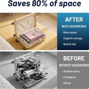 Travel Vacuum Bags for Luggage with Portable Electric Pump,Vacuum Seal Bags for Clothing,Packing Cubes Compression,Cruise Ship and Travel Essentials(Combo 9 Pack) - Image 6