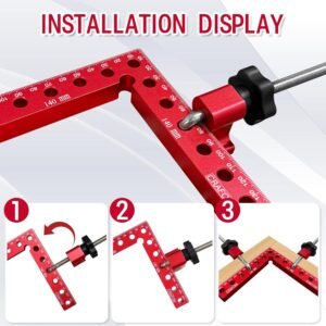Corner Clamp for Woodworking, 90 Degree Corner Clamp With Box, Set of 8(3” 5.5”) Aluminum Alloy Right Angle Clamp, Wood Working Tools, Positioning Squares for Frame, Box, Cabinets, Drawers. - Image 5