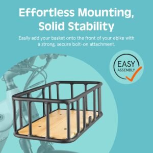 Retrospec Tote & Tote Plus Ebike Basket Lightweight, Aluminum Front Basket for Electric Bikes - Image 7