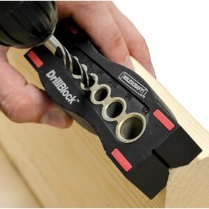 Milescraft 1312 Drill Block - Handheld Drilling Guide, Drilling Jig with Drill Guides for 6 of the Most Common Imperial Drill Bit Sizes, Precision Drilling Tool Accessory 10 Milescraft 1312 Drill Block - Handheld Drilling Guide, Drilling Jig with Drill Guides for 6 of the Most Common Imperial Drill Bit Sizes, Precision Drilling Tool Accessory - Image 4