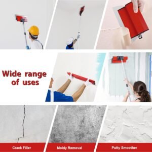 DEKEones Drywall Skimming Blade Set, Stainless Steel 10",16" & 24" Skimming Blades with 28"-62" Extension Handle Pole, Professional Drywall Skimming Tools for Smoothing Wall and Ceiling - Image 5