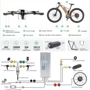 BAFANG 48V1000W Rear Hub Motor Kit - Snow Ebike Conversion Kit for 20"/26" Fat Tire Rear Wheel Bikes for Snow/Beach Bikes Electric Bike Conversion kit with Display & Battery (Optional) - Image 5