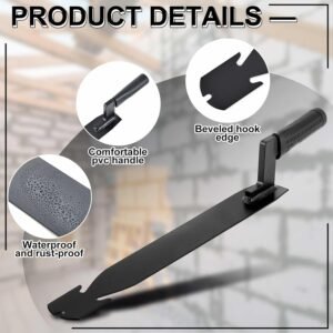 Shingle Slaters Ripper, Steel Roof Ripper Shingle Remover Slate Puller Rip Slate Slating Nail Remover for Slaters Roofers Roofing(Black,18 Inch) - Image 5