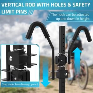 PAULINN Ebike Rack for Tow Hitch, Heavy Duty 2 Bike Folding Bicycle Car SUV Racks for E Bike,Fat Tire and Standard, 2" Hitch Receiver, 200 LBS 14 PAULINN Ebike Rack for Tow Hitch, Heavy Duty 2 Bike Folding Bicycle Car SUV Racks for E Bike,Fat Tire and Standard, 2" Hitch Receiver, 200 LBS - Image 4