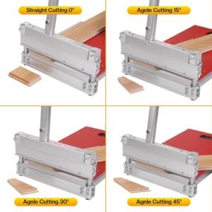 13" Laminate Floor Cutter – 17mm Manual Vinyl Plank Cutter for LVP, SPC, WPC, Bamboo & Engineered Wood | Dust-Free Flooring Cutter Tool with 0°-45° Adjustable Angle & Tungsten Steel Blade - Image 5