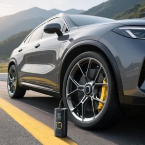 Tire Inflator Portable Air Compressor - Lamicall [4X Faster][150 PSI] Car Bike Air Pump with Rechargeable Battery, Pressure Gauge Display, LED Light, Cordless Pump for Cars, Motorcycle, Bike, Ball - Image 8