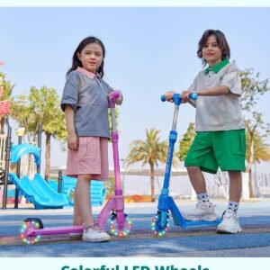 Gotrax K03 Kick Scooter for Kids, 5" LED RGB Lighted Wheels, 4.6 Lbs Lightweight and One-Click Detachable Design, Height Adjustable Handlebars, Anti-Slip Deck and Max Load 110 Lbs for Boy&Girl Age 3+ - Image 6