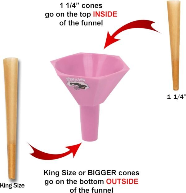 Herb’n Ninja Cone Loader for 1¼, King Size, and Large Cones | Easy Pre Roll Packing Tool with Funnel and Shovel | Fast, Clean, and Efficient Cone Filling Accessory (Pink) 3 71thWaFJWjL. AC SL1500