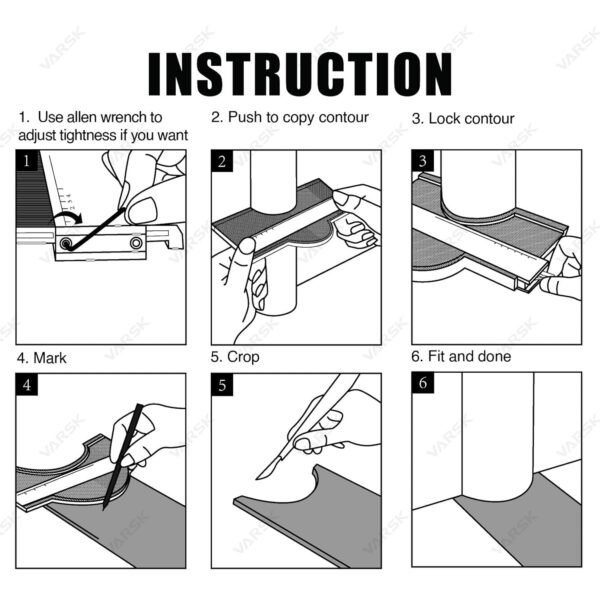 VARSK Contour Gauge Tool with Lock 5+10 Inch - Measuring Scribe Profile Tool, Christmas Gifts for Men Dad Him, Cool Gadgets Tools for Men DIY Handyman, Woodworking Tools for Measuring Flooring 9 71twyjxJldL. SL1500