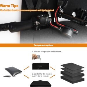 Eunice 4Pcs Polyurethane Foam Inserts -16 x 12 x 1.5 Inch Pick and Pluck Foam Padding Sheets for Tool Box, Camera Storage and Crafts - Image 6