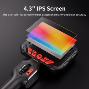 NIDAGE Two-Way Articulating Borescope with Light Industrial Endoscope for Engine Inspection 0.24in Articulated Snake Camera Flexible Fiberscope Tool for Automotive Aircraft Mechanics, 5.2FT - Image 4