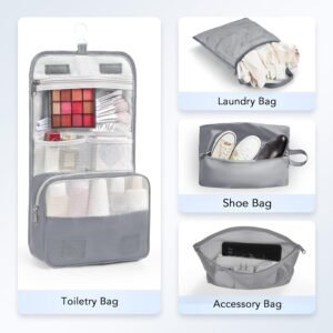 10 Set Compression Packing Cubes for Travel Essentials,Compressible Expandable Packing Cubes for Suitcase,OlarHike Luggage Organizer Bags for Travel,Handy Helper for Organizing Clothes(Gray) - Image 6