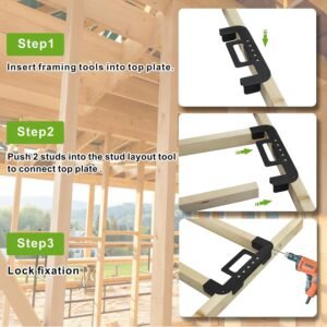 1PCS Stud Layout Tool Framing Tools 12 Inch Framing Spacing Tool, Precision Measurement Jig Tool, Wall Framing Tools - Image 8