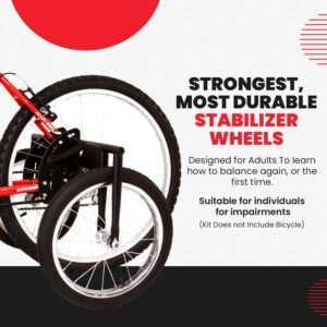 Bike USA Heavy-Duty Adult Training Wheels – Patented Stabilizer Kit for 24"–27" Bicycles, Supports 250+ lbs, Original Full-Size Bike Training Aid, Not for Electric or E-Bikes - Image 4