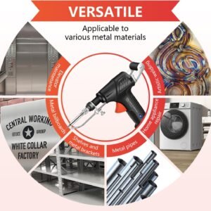 Ayyecoeeye Welder Five-piece set, Versatile Manual Soldering Gun, Internally Heated Industrial Welding Tools, Comes with Solder Wire Rolls, Stand and Accessories (Black) - Image 5